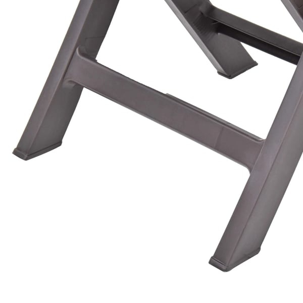vidaXL Foldbare hagestoler 2 stk plast mocca