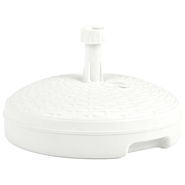 vidaXL Parasollfot sand/vann 20 L hvit plast rotting