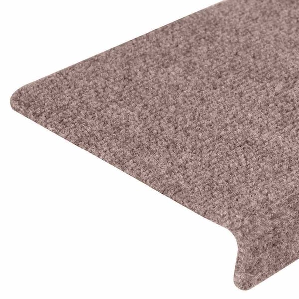 vidaXL 15 stk. trappemåtter tuftet 65x21x4 cm brun