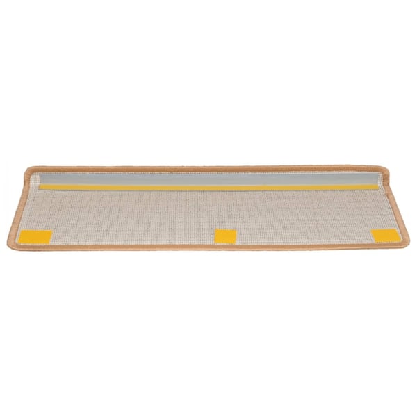 vidaXL 15 stk. trappemåtter 65x21x4 cm beige