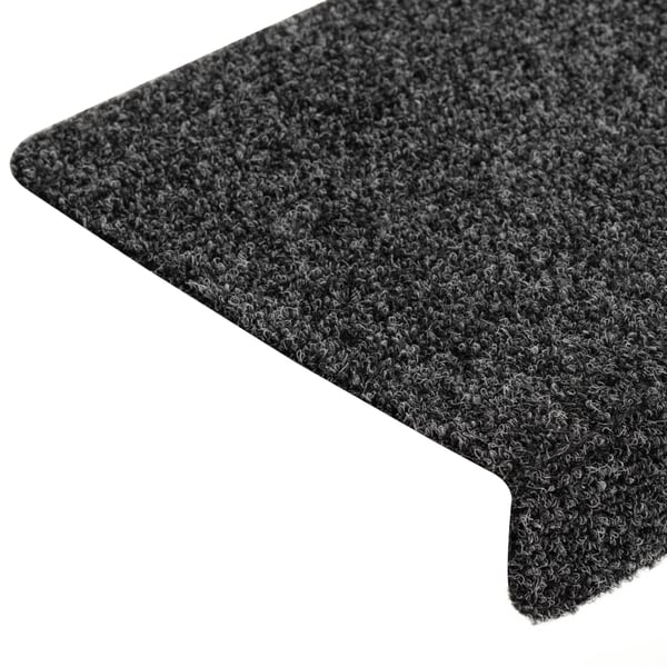 vidaXL 15 stk. trappemåtter tuftet 65x21x4 cm grå