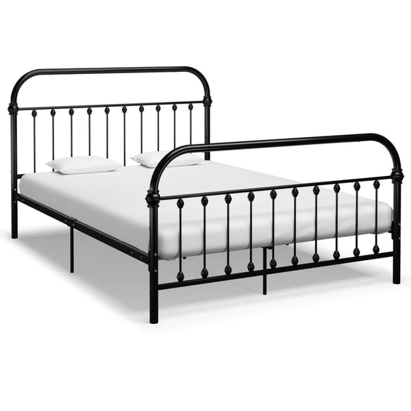vidaXL Seng/Sengeramme svart metall 120x200 cm change1