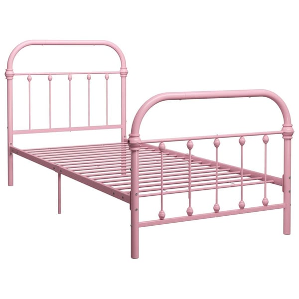 vidaXL Seng/Sengeramme rosa metall 90x200 cm change1