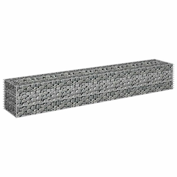 vidaXL Gabion høybed galvanisert stål 180x30x30 cm