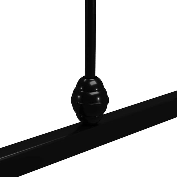 vidaXL Sängram utan madrass med huvudgavel svart 160x200 cm metall