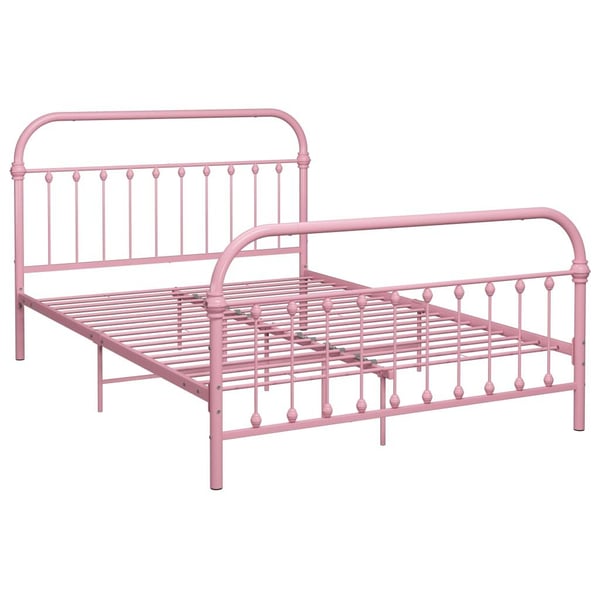 vidaXL Seng/Sengeramme rosa metall 120x200 cm change1