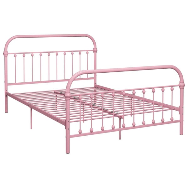vidaXL Seng/Sengeramme rosa metall 160x200 cm change1