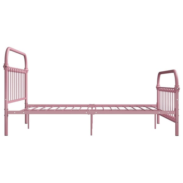 vidaXL Seng/Sengeramme rosa metall 140x200 cm change1
