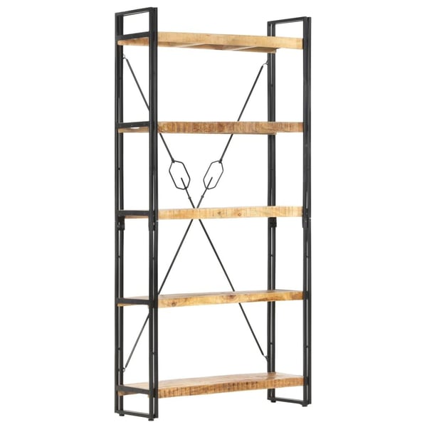 vidaXL Bokhylle 5 etasjer 90x30x180 cm heltre mango