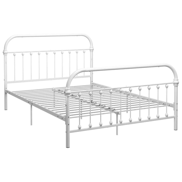 vidaXL Seng/Sengeramme hvit metall 120x200 cm change1