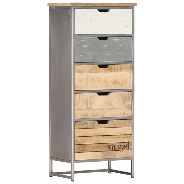 vidaXL kommode 45x30x105 cm massivt mangotræ