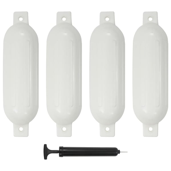 vidaXL Veneen lepuuttaja 4 kpl valkoinen 51x14 cm PVC