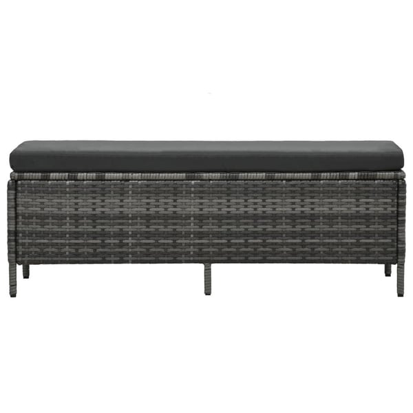 vidaXL haveloungesæt 3 dele med hynder polyrattan grå