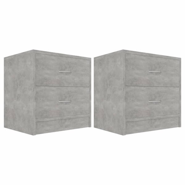 vidaXL sengeskabe 2 stk. 40x30x40 cm spånplade betongrå