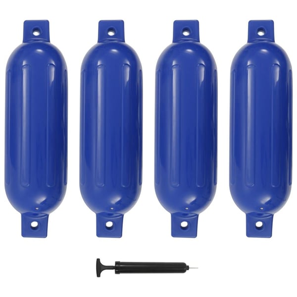 vidaXL bådfendere til båd 4 stk. 51x14 cm PVC blå