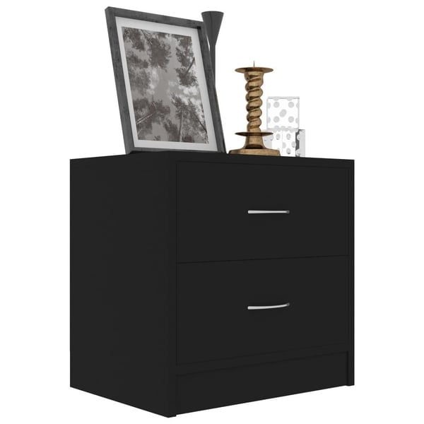 vidaXL Nattbord svart 40x30x40 cm sponplate