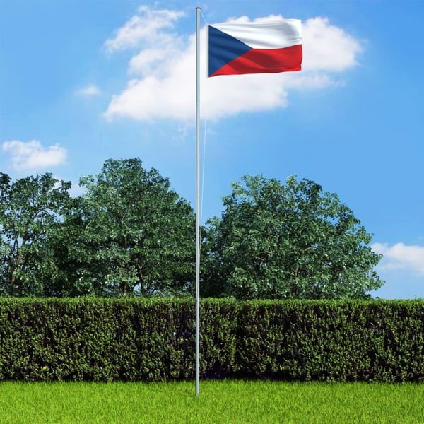 vidaXL Tsjekkisk flagg 90x150 cm