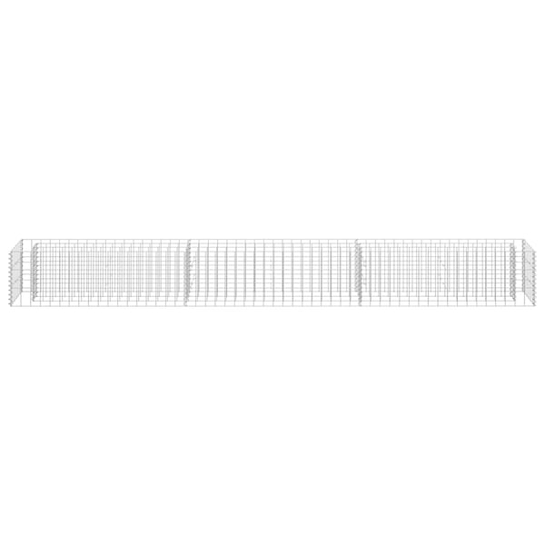 vidaXL Planteringsgabion upphöjd galvaniserat stål 270x30x30 cm