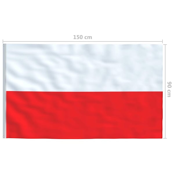vidaXL Polsk flagg 90x150 cm