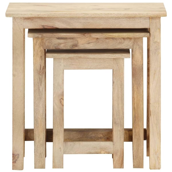 vidaXL Stablebord 3 stk heltre mango