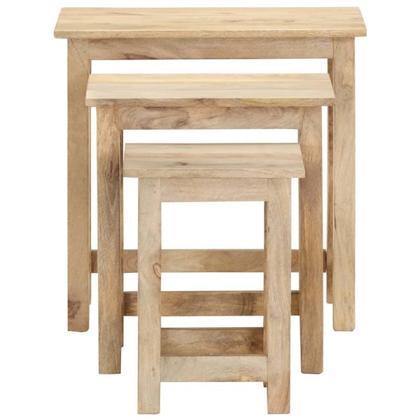vidaXL Stablebord 3 stk heltre mango