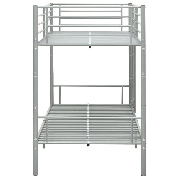 vidaXL køjeseng 90x200 cm metal grå