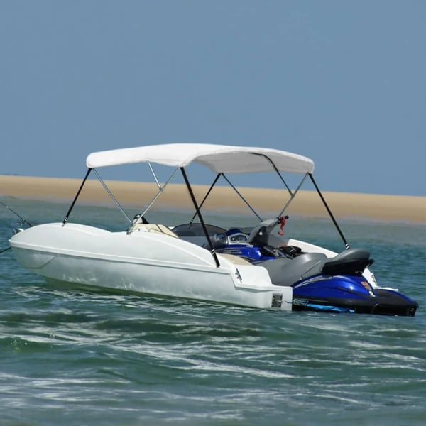 vidaXL Biminitopp 3-buet hvit 183x180x137 cm