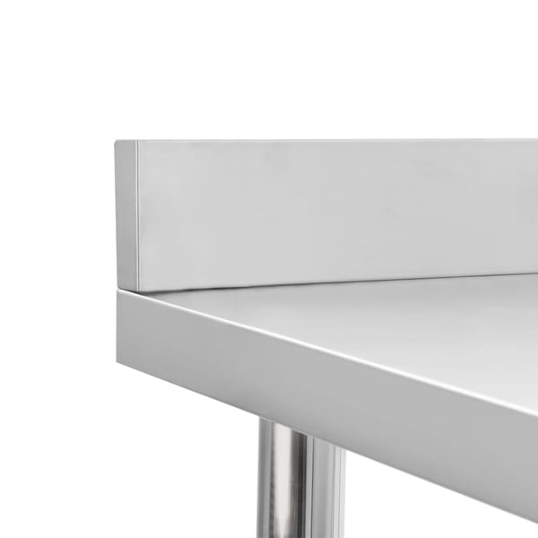 vidaXL Arbeidsbord for kjøkken med bakplater 60x60x93 rustfritt stål