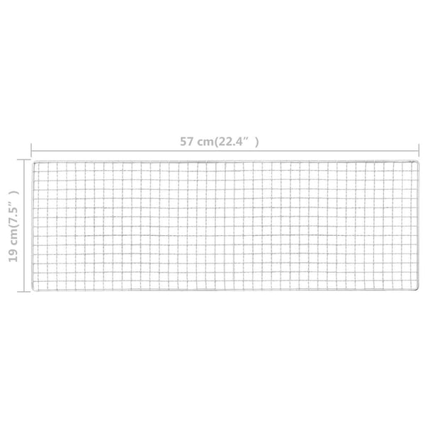 vidaXL Bærbar campinggrill 60x22,5x33 cm