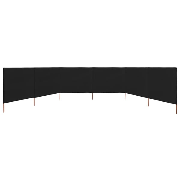 vidaXL Vindskjerm 6 paneler stoff 800x120 cm svart