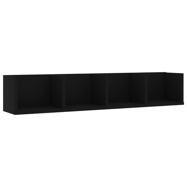 vidaXL CD-hylde 100x18x18 cm konstrueret træ sort