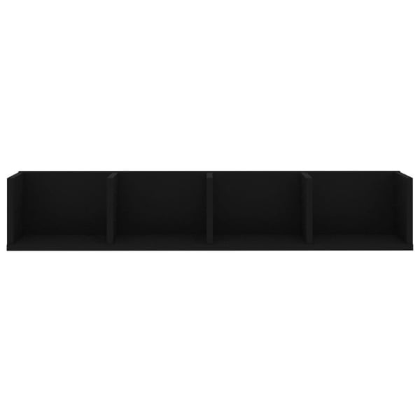 vidaXL CD-hylde 100x18x18 cm konstrueret træ sort