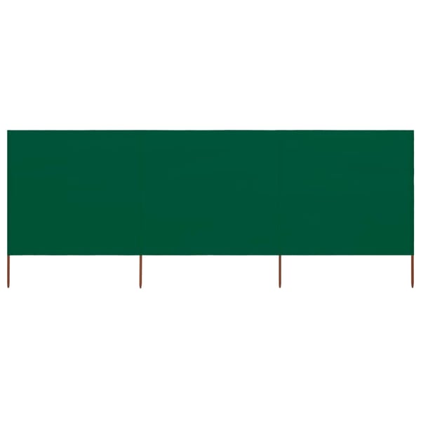 vidaXL Vindskjerm 3 paneler stoff 400x160 cm grønn