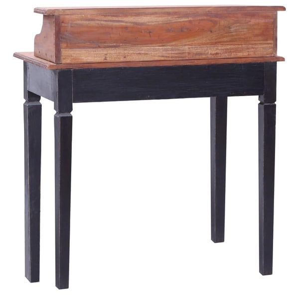 vidaXL skrivebord med skuffer 90x50x101 cm massivt genbrugstræ