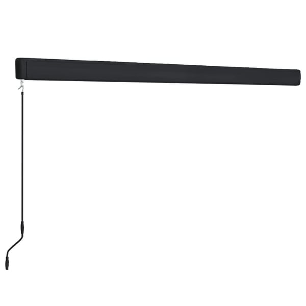 vidaXL manuel kassettemarkise 350x250 cm blå og hvid