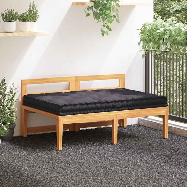 vidaXL hynde til pallesofa 120x80x10 cm bomuld sort