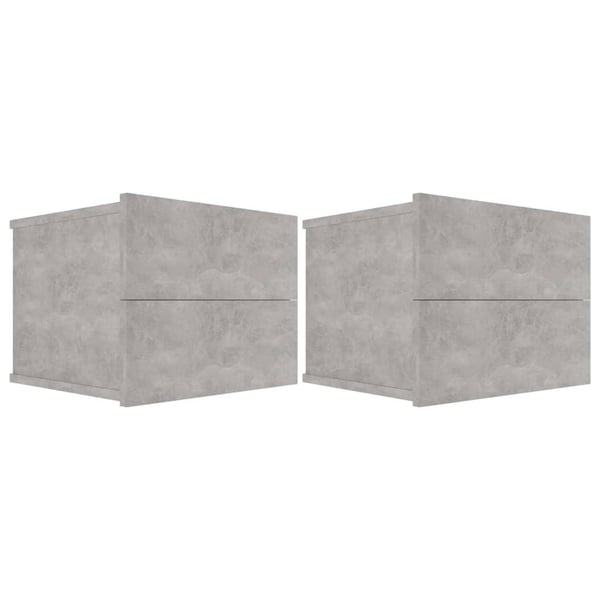 vidaXL Nattbord 2 stk betonggrå 40x30x30 cm sponplate