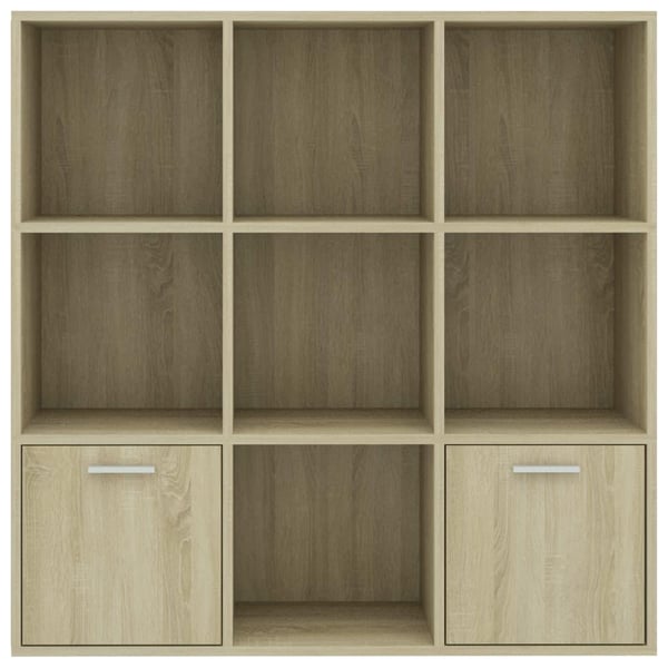 vidaXL Bokhylle sonoma eik 98x30x98 cm konstruert tre