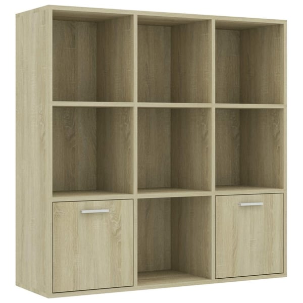vidaXL Bokhylle sonoma eik 98x30x98 cm konstruert tre