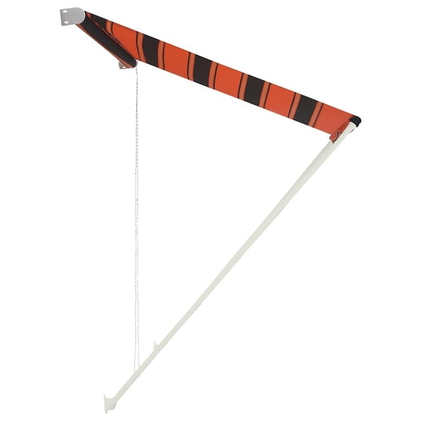 vidaXL Uttrekkbar markise 150x150 cm oransje og brun