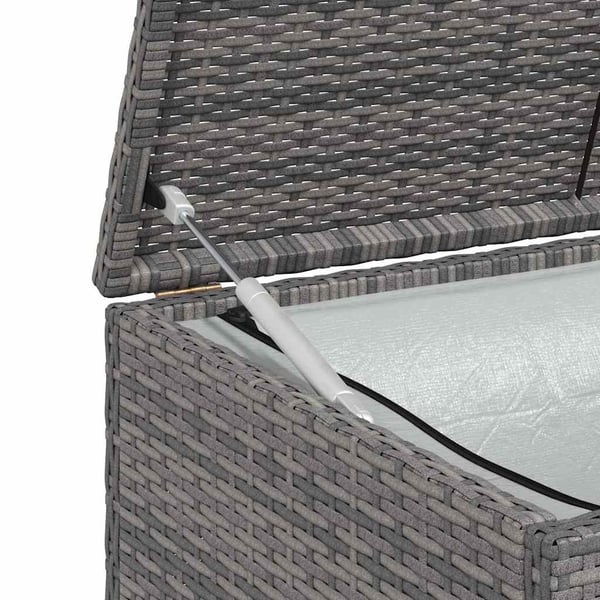 vidaXL opbevaringskasse til haven 120x50x60 cm polyrattan grå
