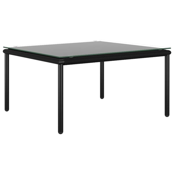vidaXL haveloungesæt 6 dele med hynder PVC sort