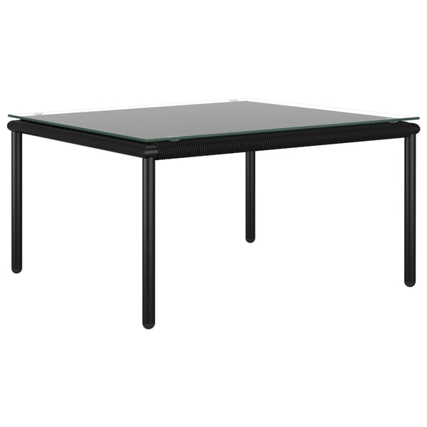 vidaXL haveloungesæt 5 dele med hynder PVC sort