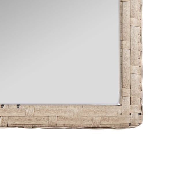 vidaXL haveloungesæt 4 dele med hynde polyrattan beige