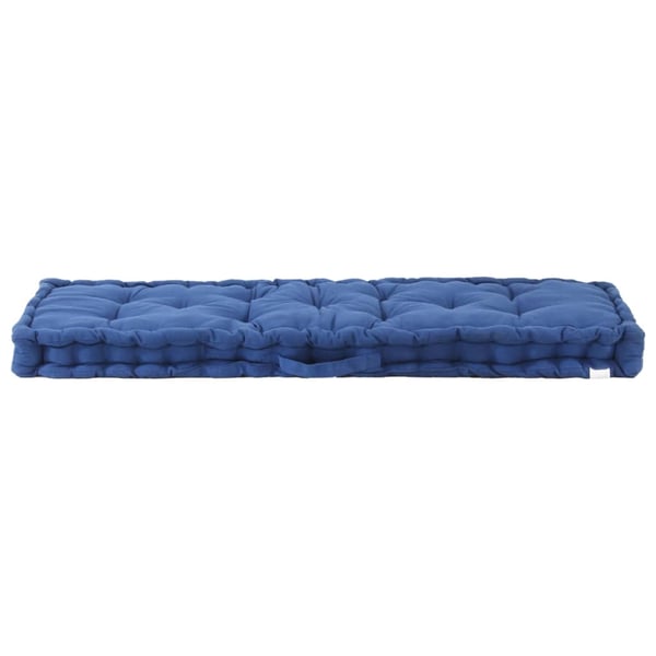 vidaXL hynde til pallesofa 120x40x7 cm bomuld lyseblå