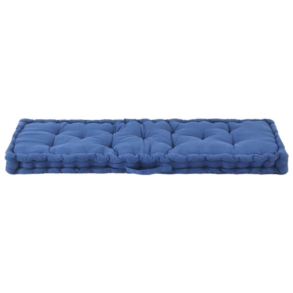 vidaXL hynde til pallesofa 120x40x7 cm bomuld lyseblå