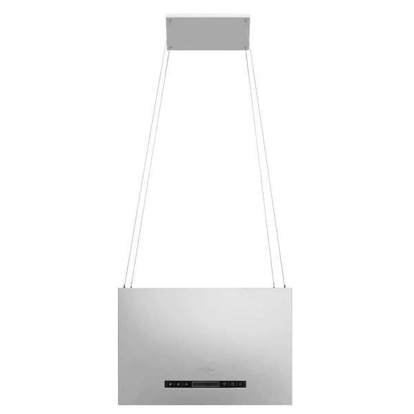 vidaXL hængende ø-emhætte med touchsensor LCD 55 cm rustfrit stål