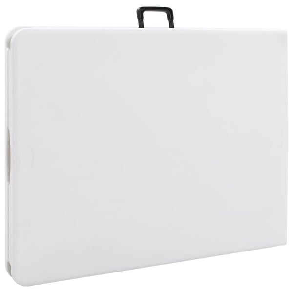 vidaXL Sammenleggbart hagebord hvit 180x72x72 cm HDPE