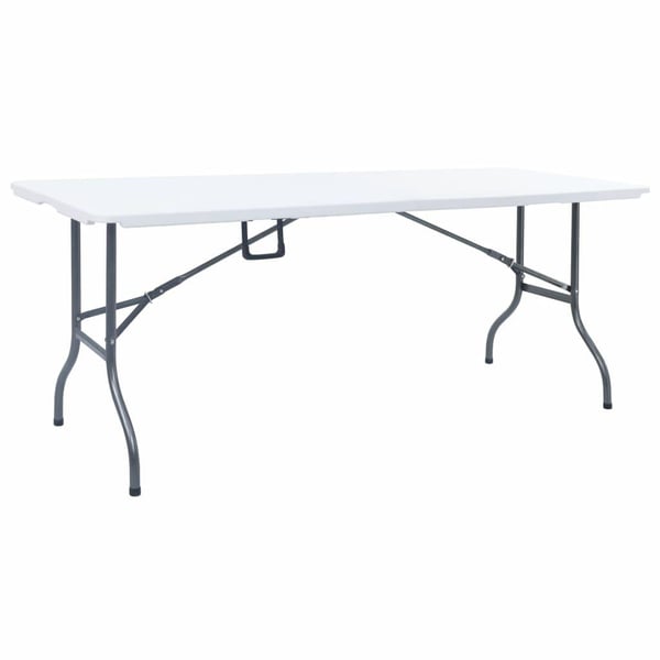 vidaXL foldbart havebord 180x72x72 cm HDPE hvid