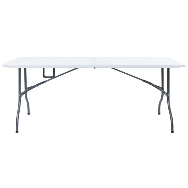 vidaXL Sammenleggbart hagebord hvit 180x72x72 cm HDPE